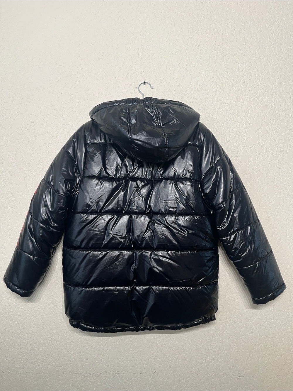 Tommy Hilfiger Youth Big Boy XL 18/20 Black Puffer with Red Hood Lining - Picture 10 of 13
